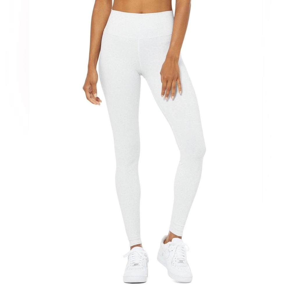 Alo Yoga Women’s High Waist White Leopard Vapor Legging, Large, 28”